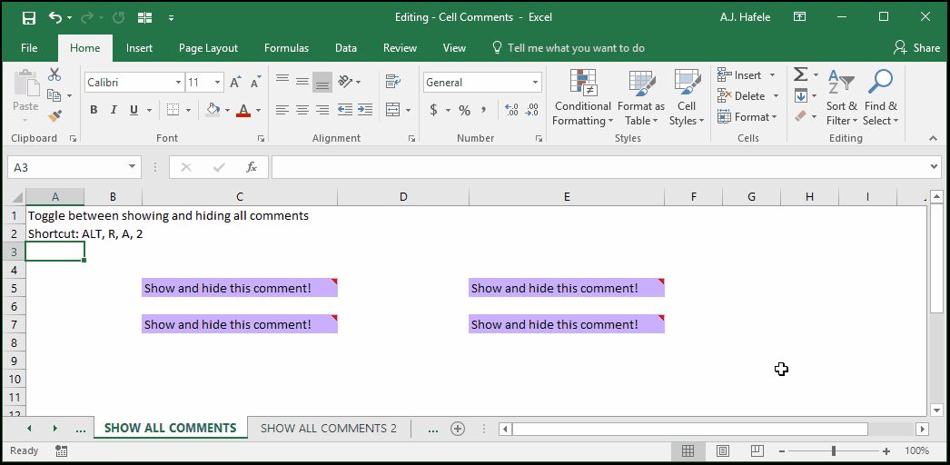 Cell Comments