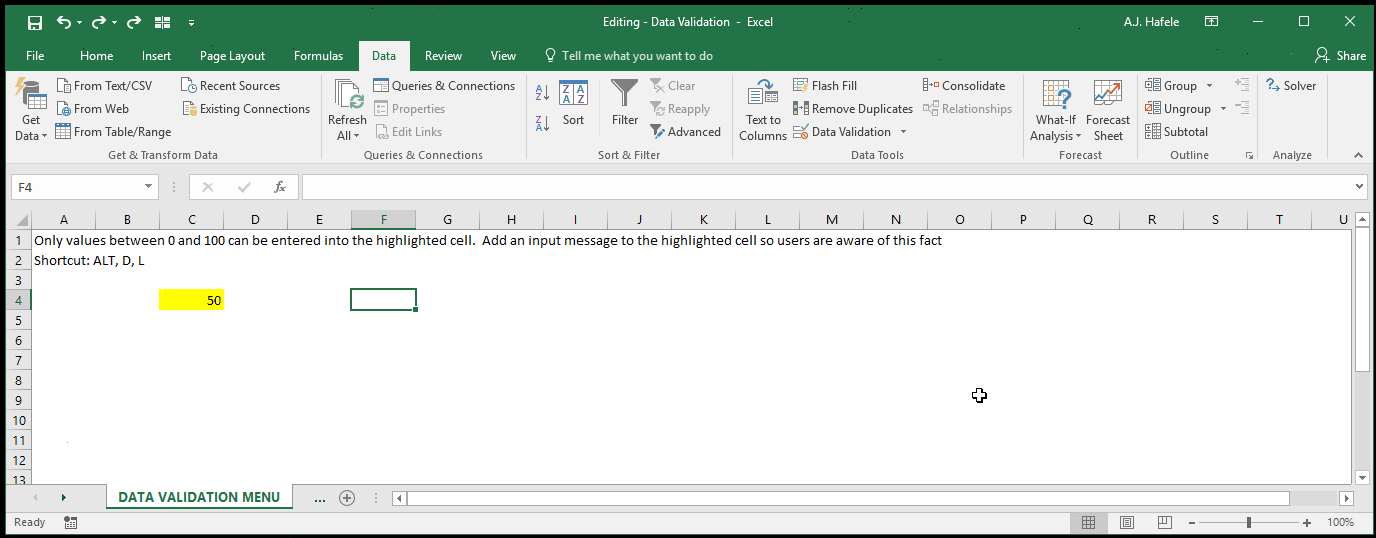 Data Validation