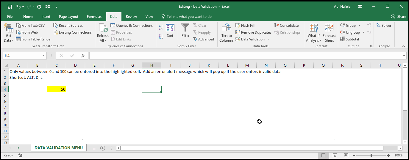 Data Validation