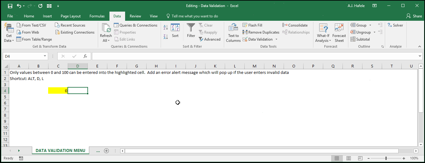 Data Validation