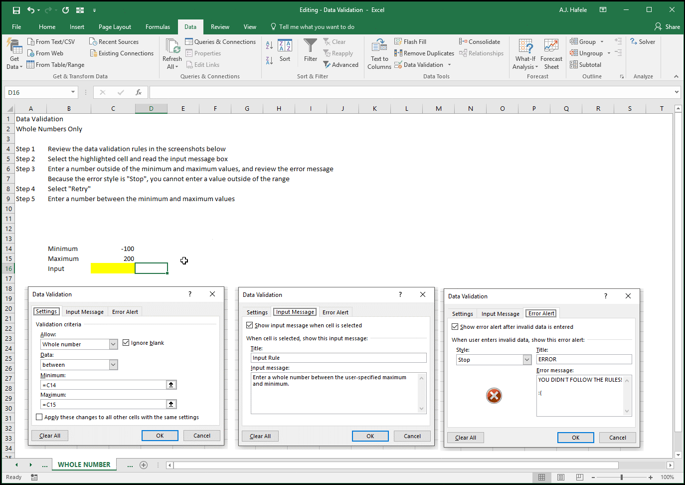 Data Validation