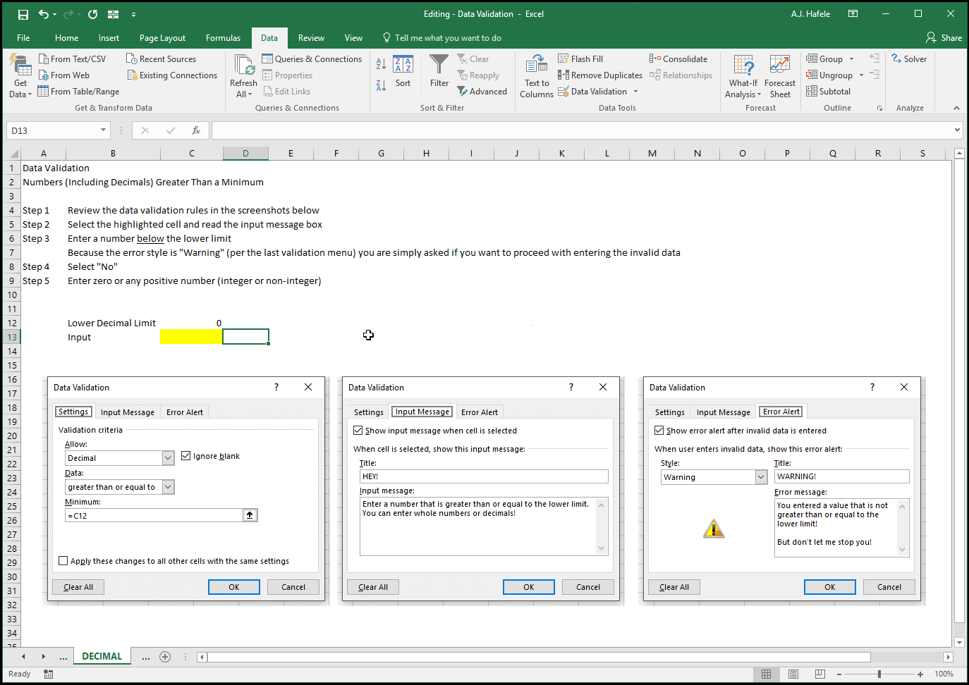 Data Validation