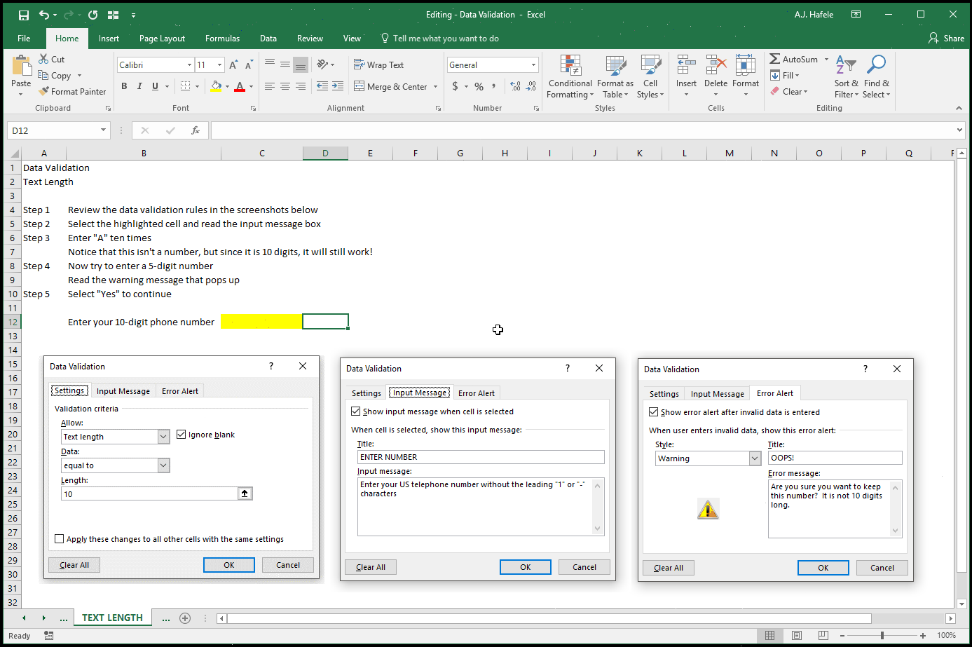 Data Validation