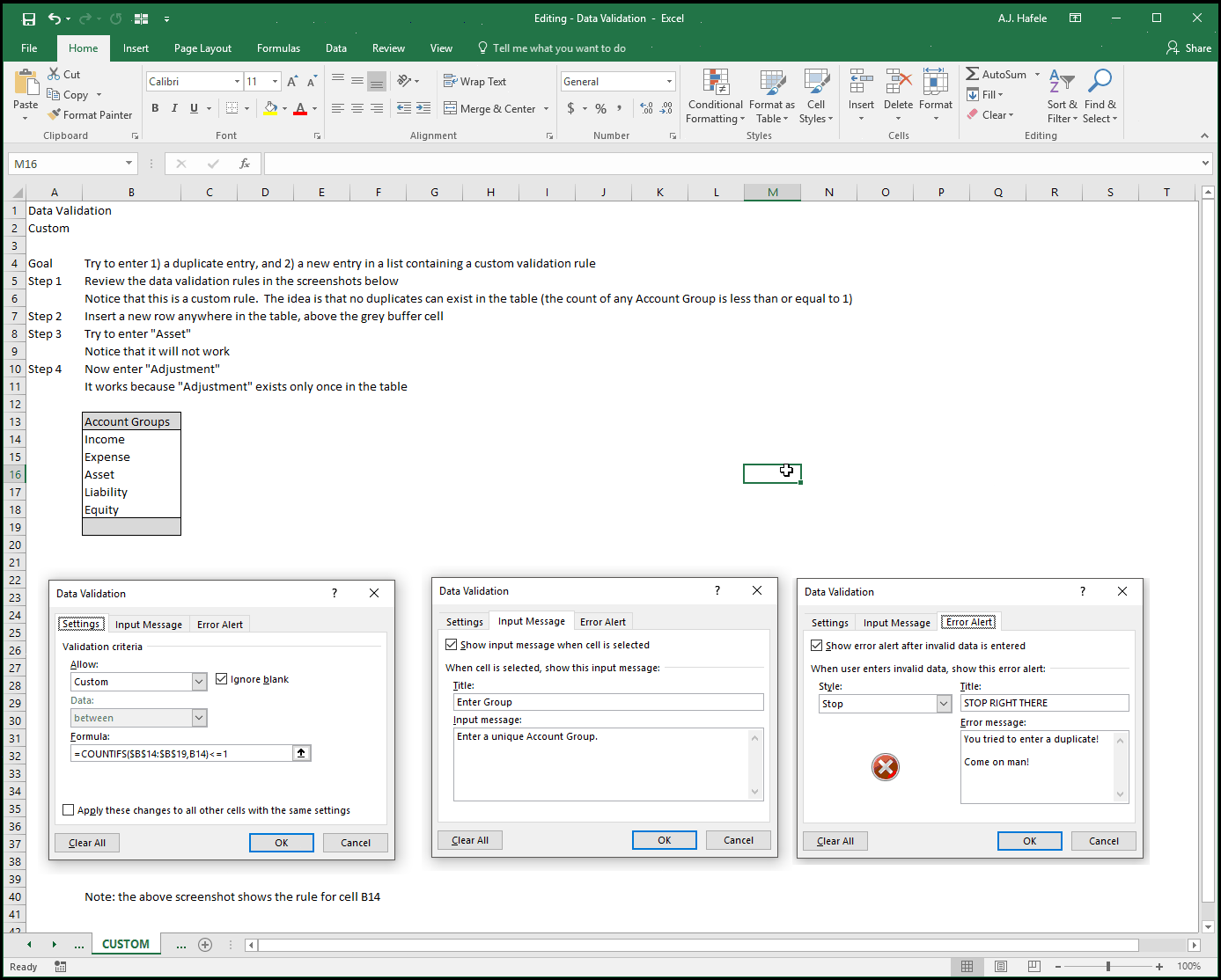 Data Validation