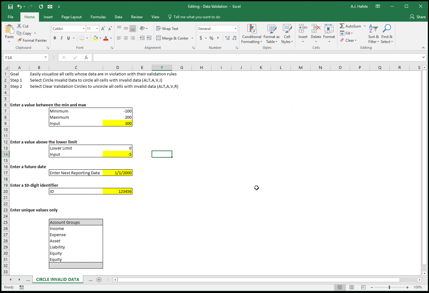 Data Validation