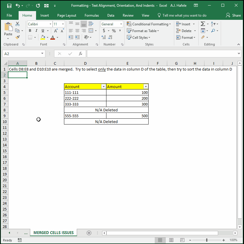Text Alignment, Orientation, And Indents