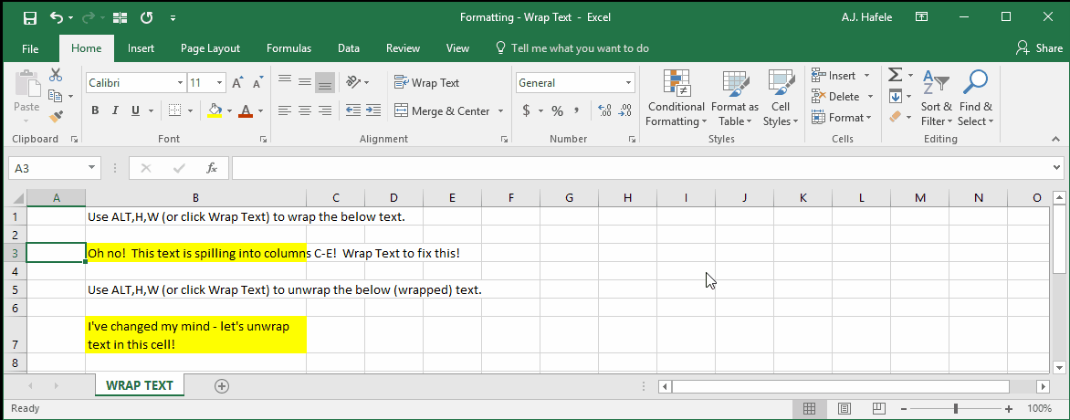 Wrap Text