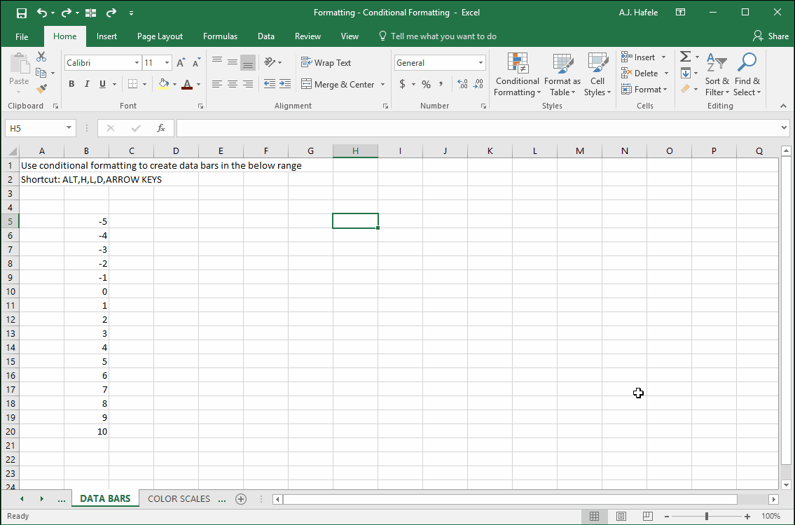 Conditional Formatting