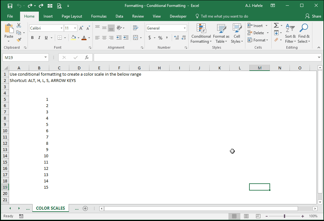 Conditional Formatting