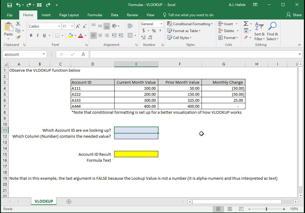 VLOOKUP