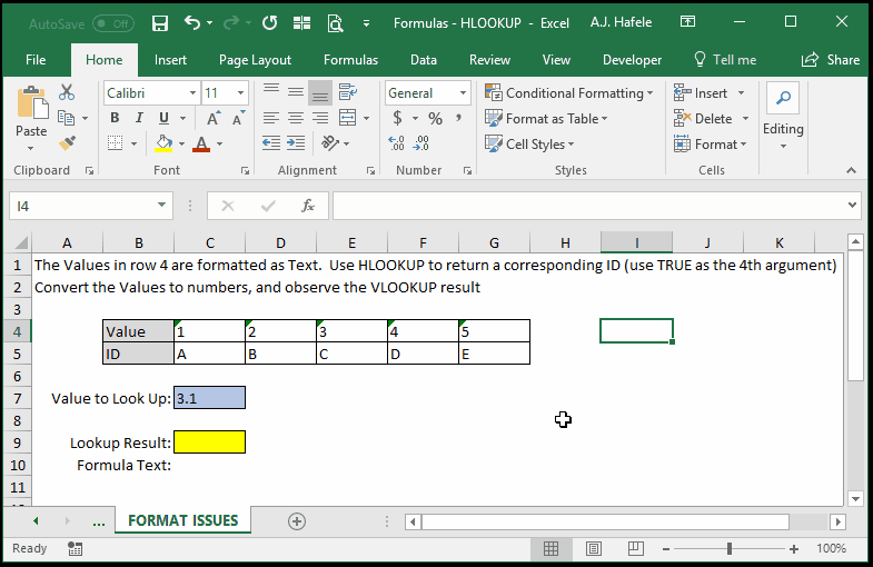 HLOOKUP