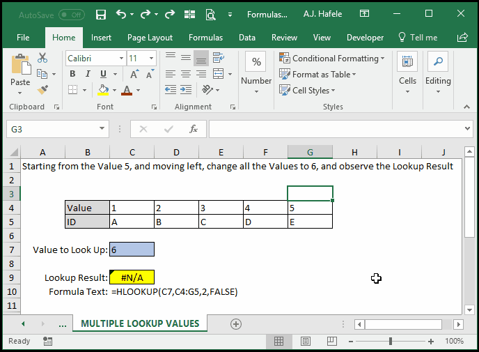 HLOOKUP