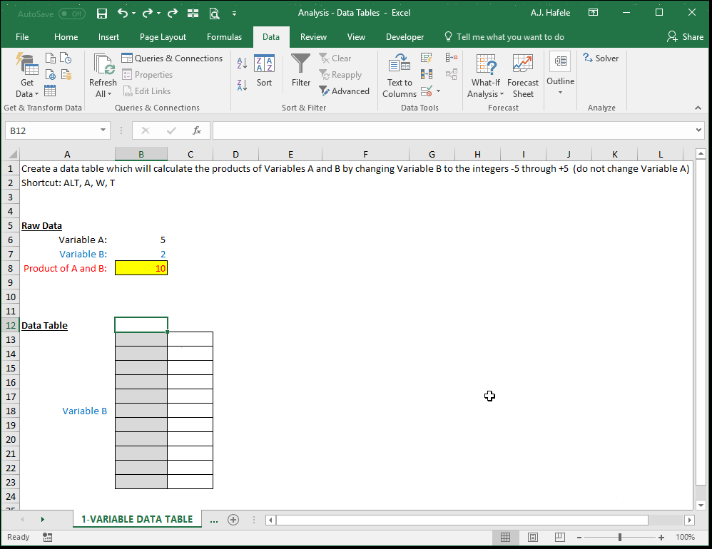 Data Tables