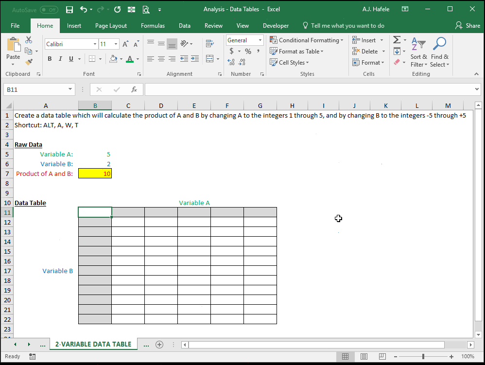 Data Tables