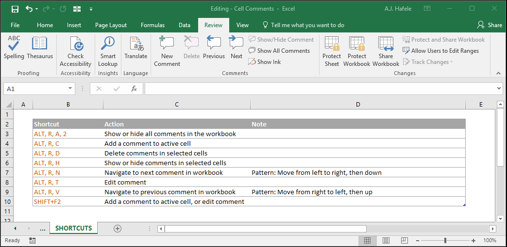 Cell Comments