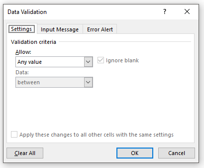 Data Validation
