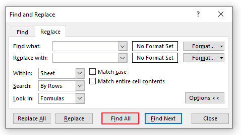 Find and Replace