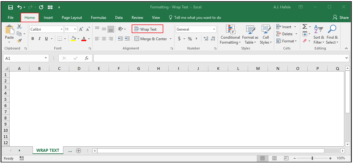Wrap Text