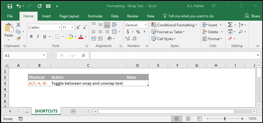 Wrap Text