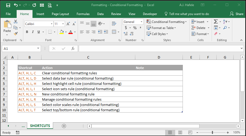 Conditional Formatting