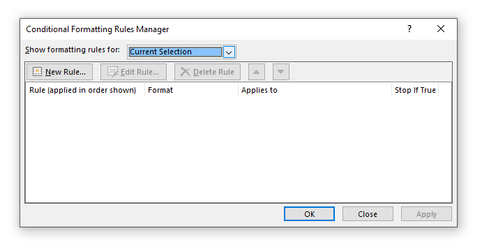 Conditional Formatting