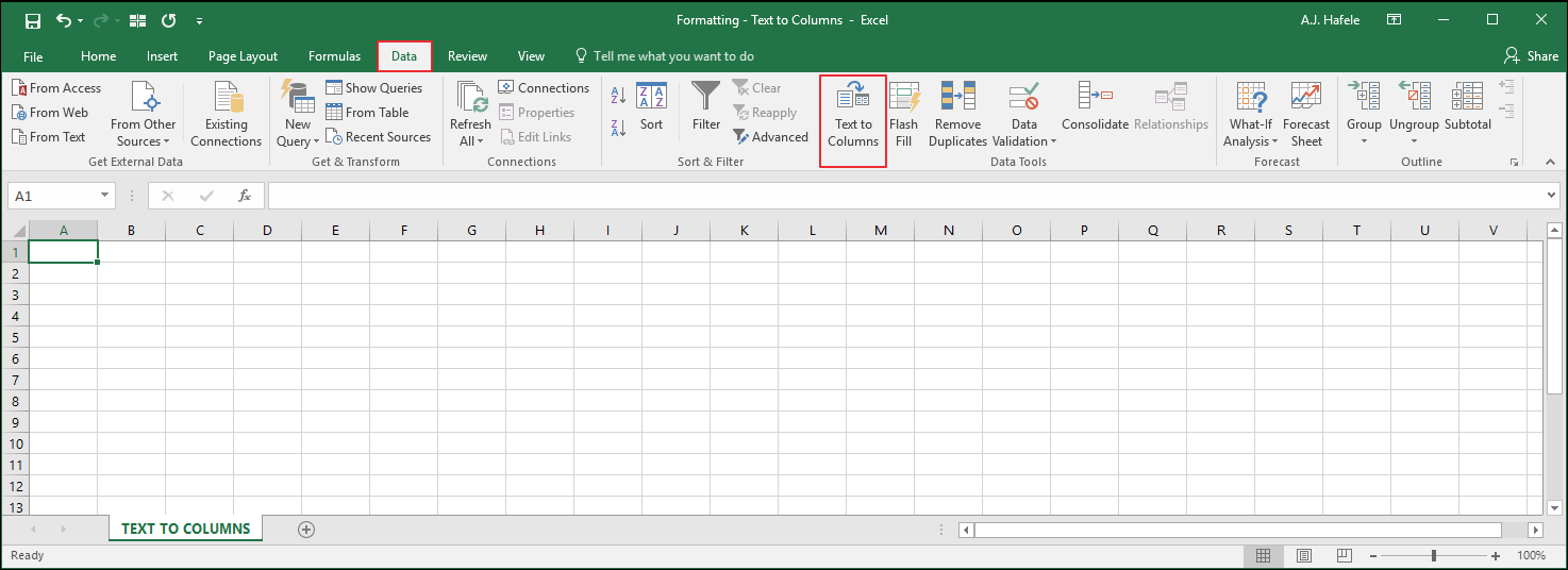 Text to Columns