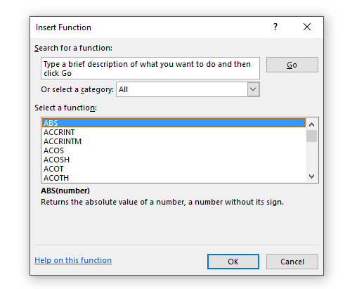 Insert Function
