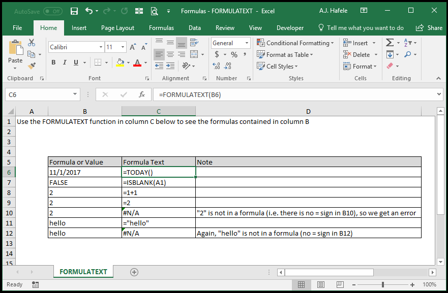 FORMULATEXT