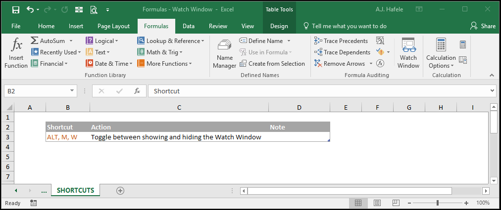 Watch Window