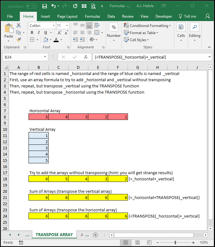 Array Formulas
