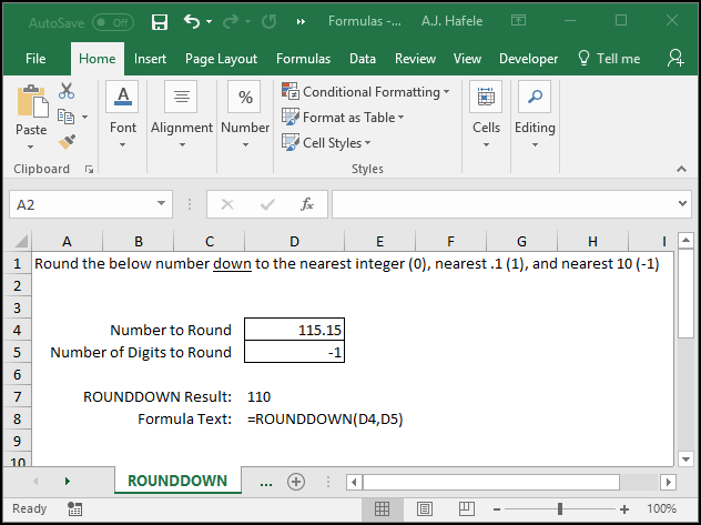 ROUNDDOWN