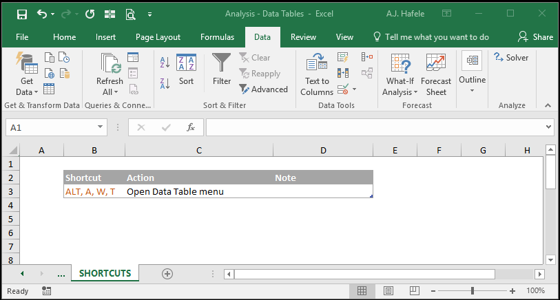 Data Tables