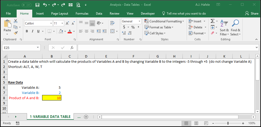 Data Tables