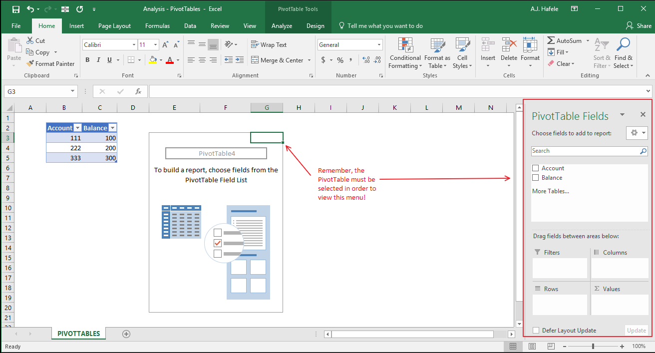 PivotTables