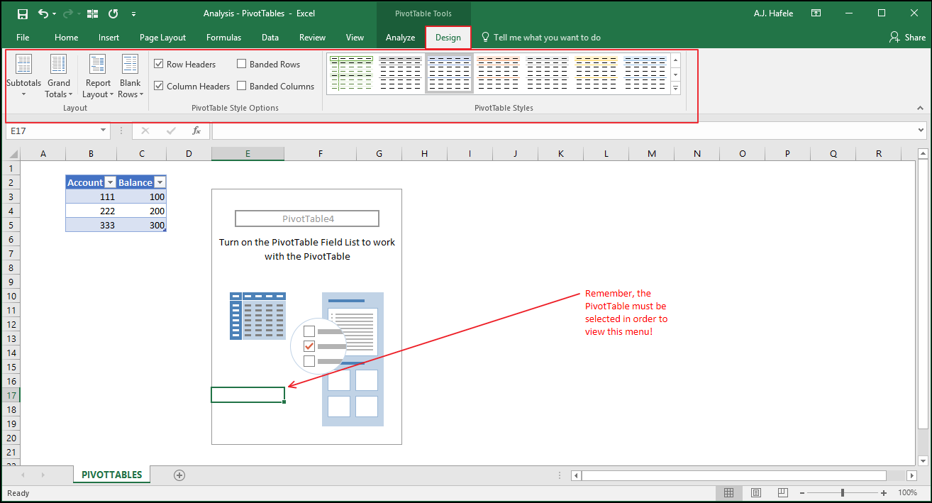 PivotTables