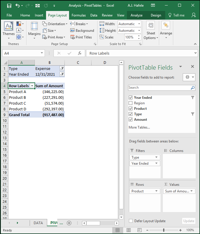 PivotTables