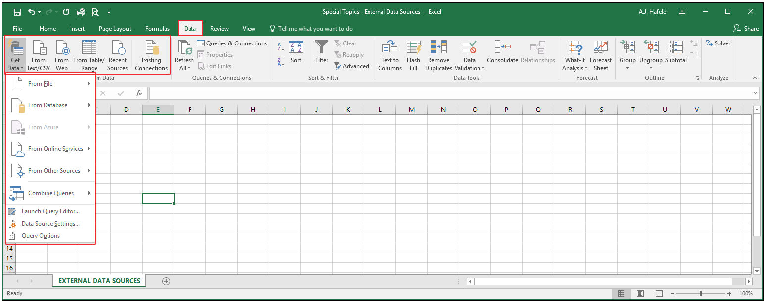 External Data Sources